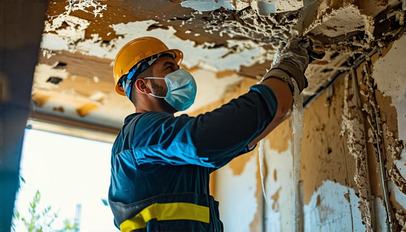 Are there any additional precautions to consider when dealing with asbestos in older buildings?