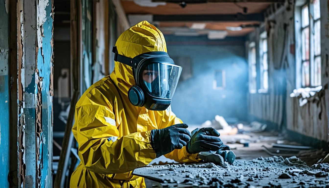 How is asbestos detected and removed from buildings to prevent further health risks?