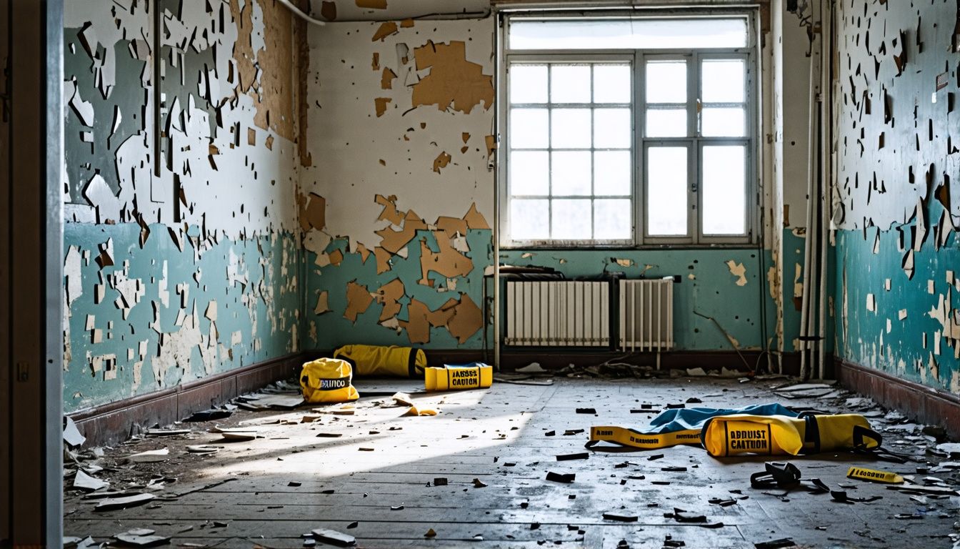 What are the recommended safety measures for dealing with asbestos during removal?