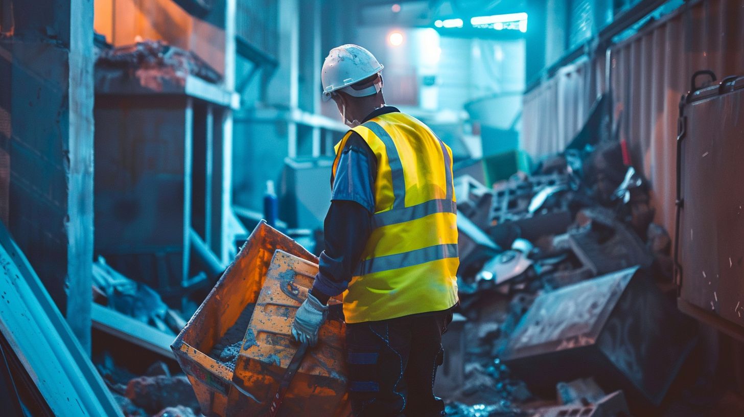 What measures does the UK government take to prevent illegal dumping of asbestos?