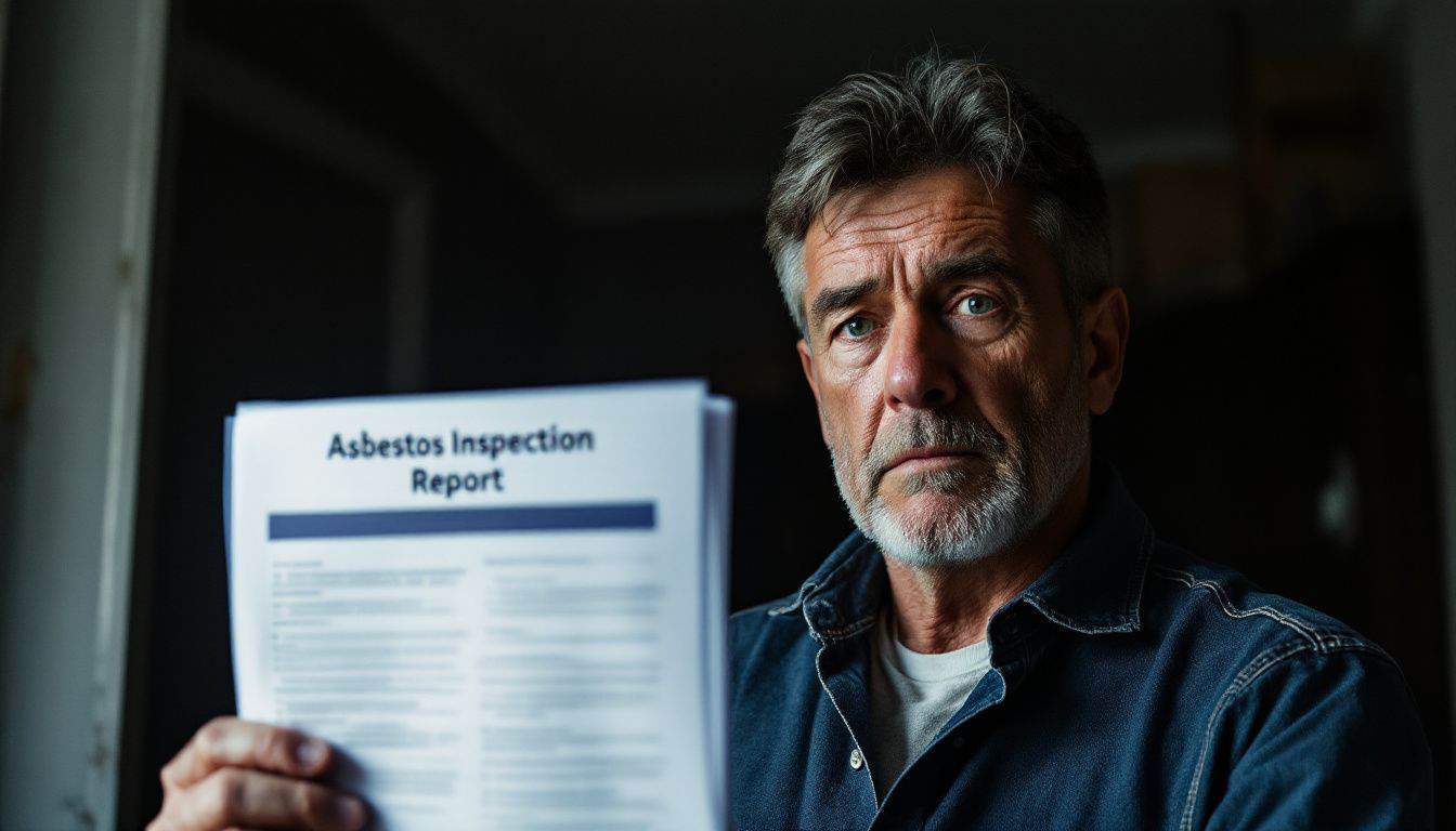 What actions should be taken if asbestos is found in a property during a transaction?