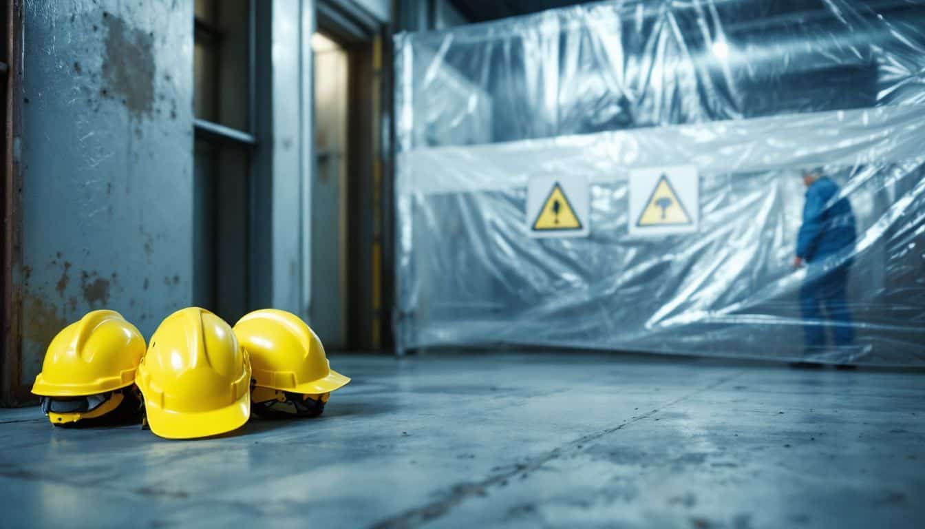 How are employees protected during asbestos inspections in industrial settings?