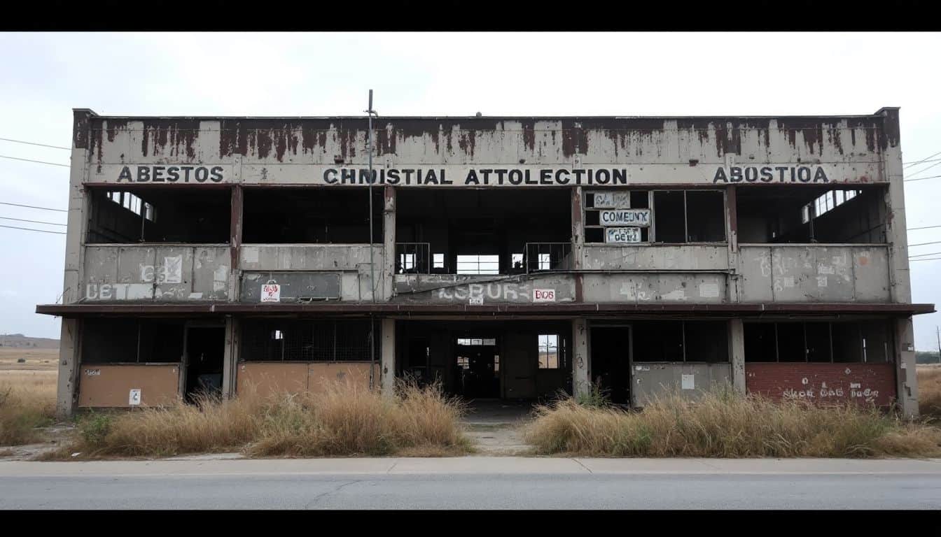 How does the presence of asbestos affect the resale value of industrial properties?