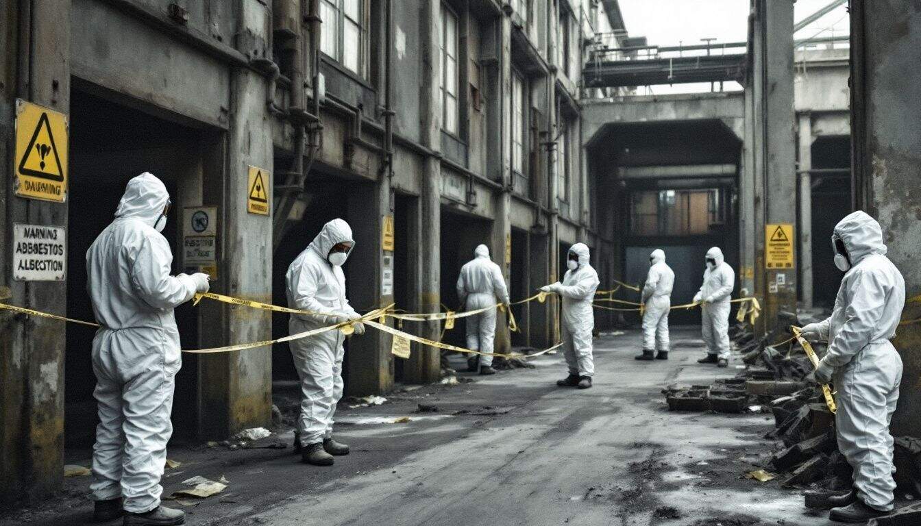 What measures have been taken to enforce the ban on asbestos in the UK?