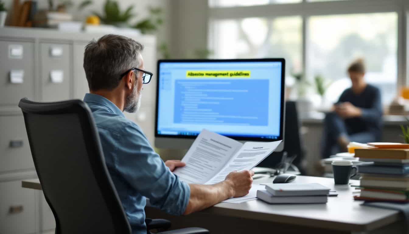 How can property owners ensure they are following proper asbestos guidelines in maintenance?