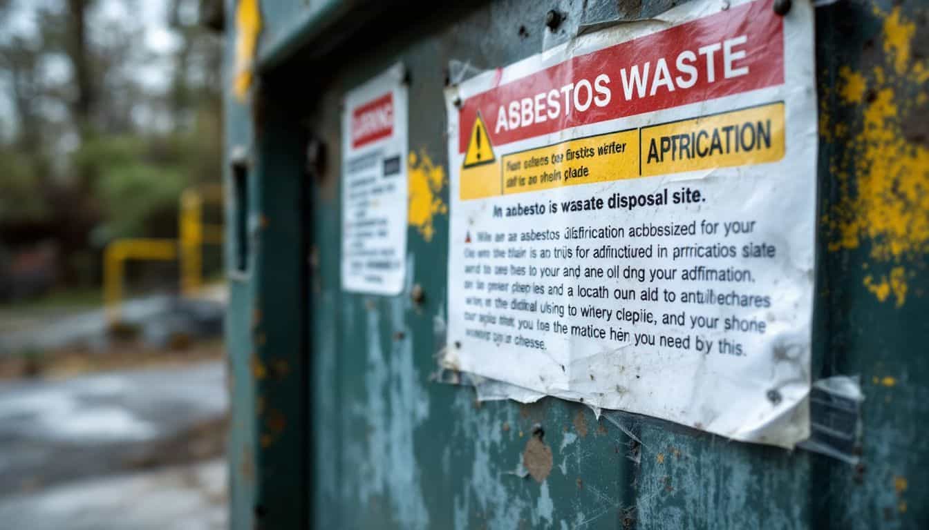 Are there any specific labeling requirements for asbestos prior to disposal?
