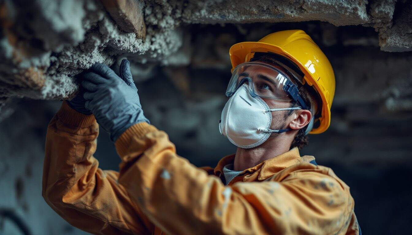 What is the timeline for completely eliminating asbestos from buildings in the UK?