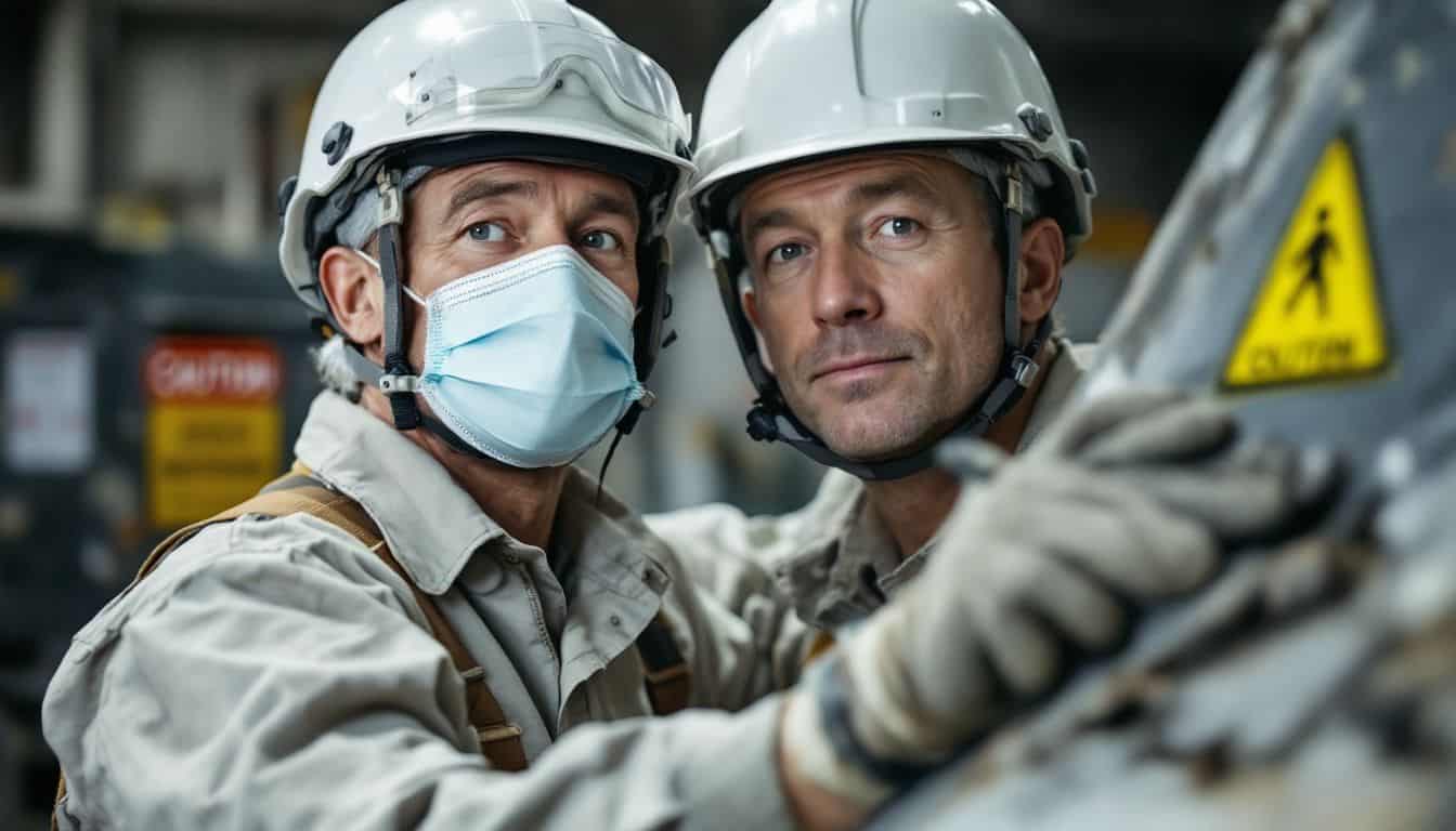 Are there specific regulations in the UK regarding asbestos exposure in the aerospace industry?