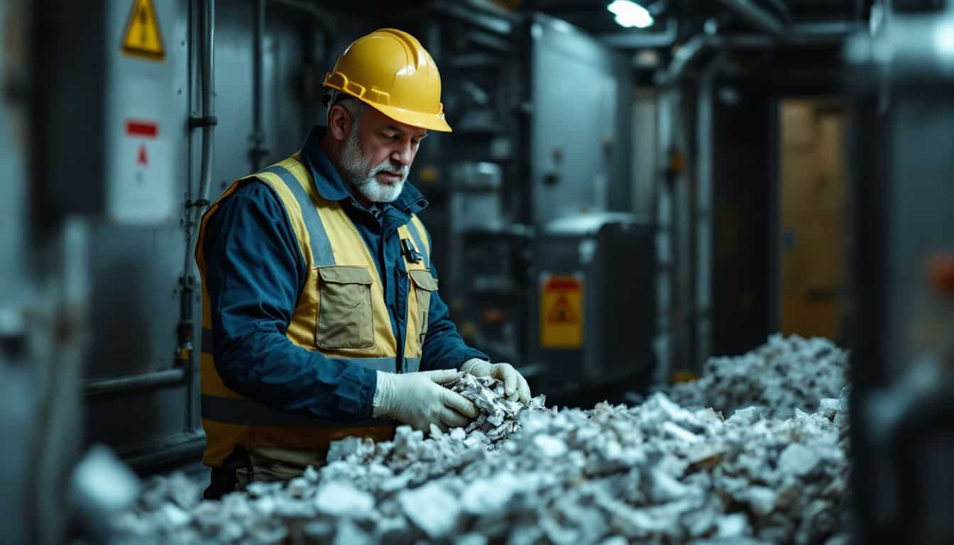 How does the UK government regulate and enforce asbestos safety in the aerospace industry?