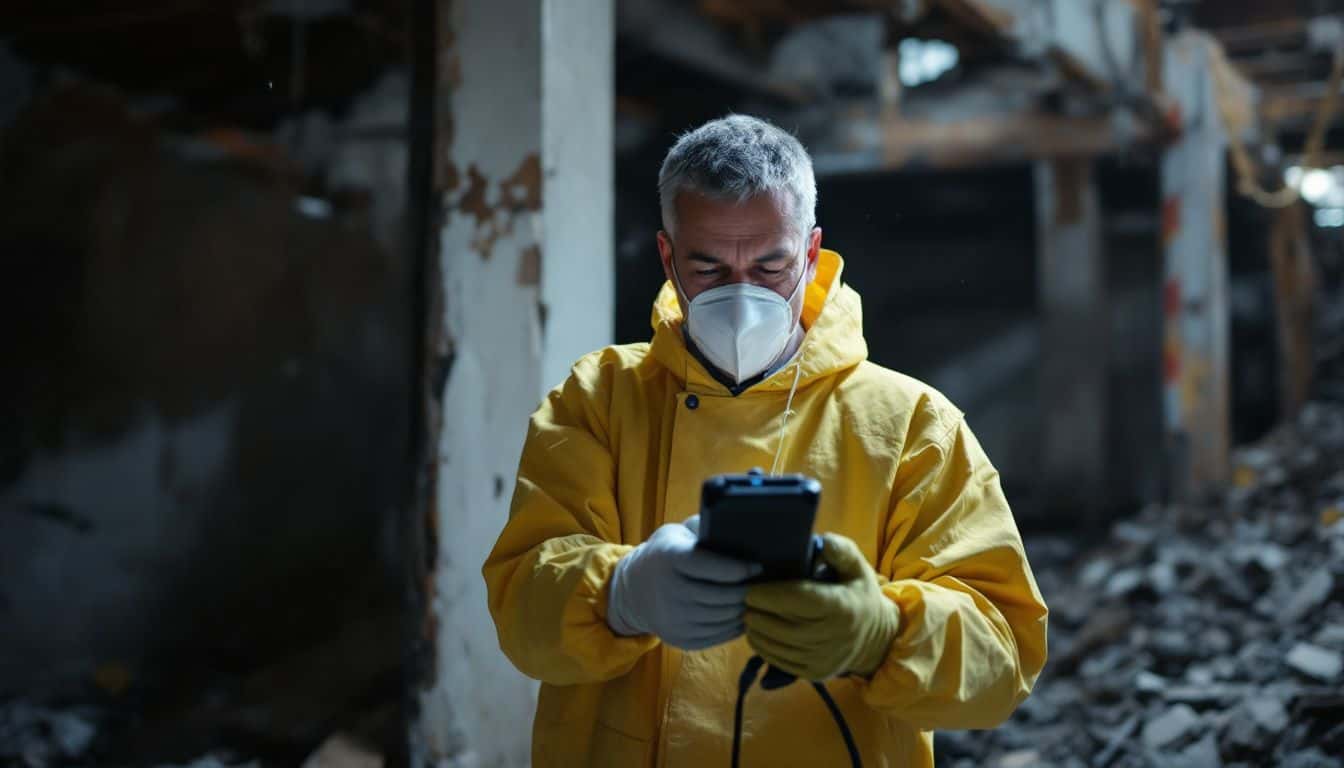 What are the steps for safely managing asbestos in historic buildings during a demolition?