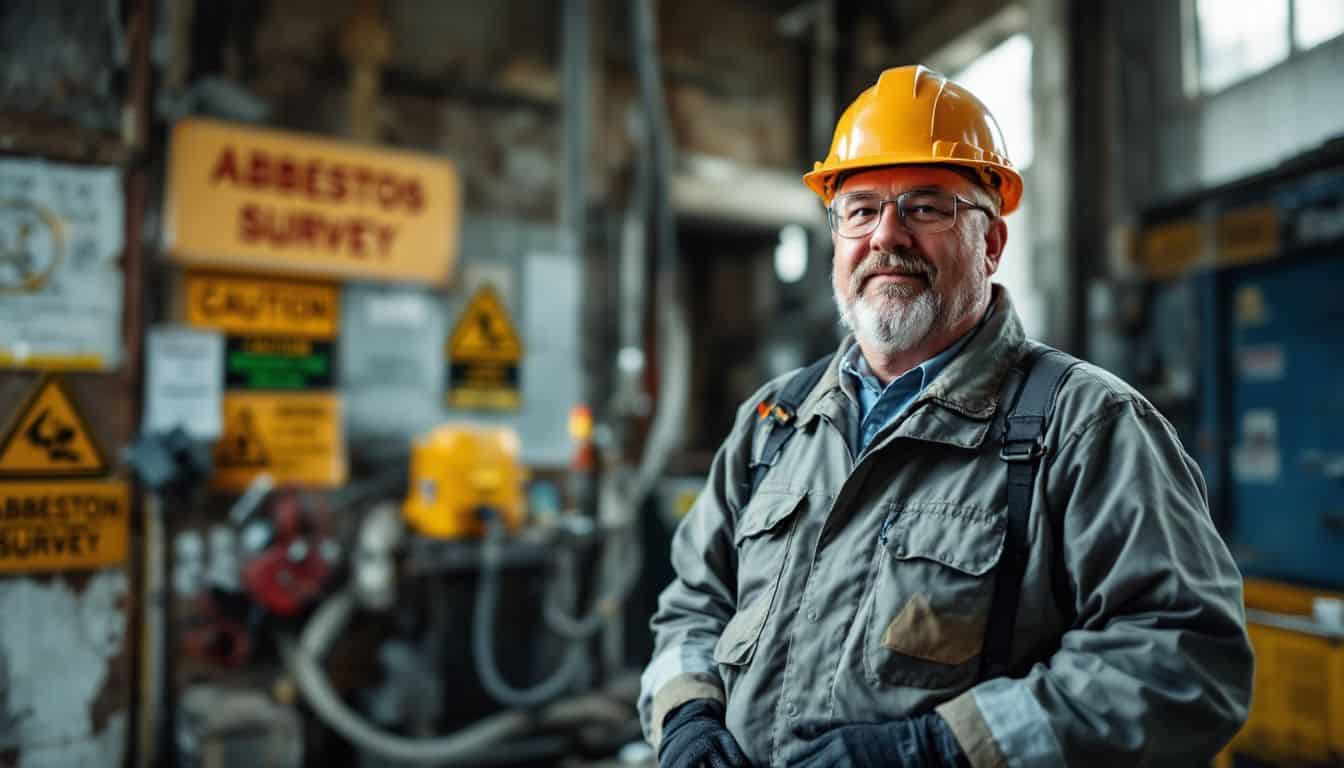 What measures are being taken to ensure the safety of surveyors during asbestos surveys?