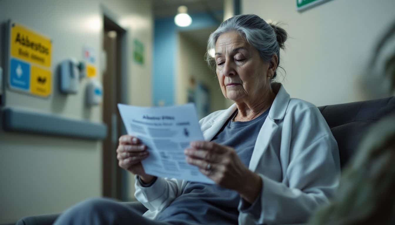 What measures should be taken to inform patients about the presence of asbestos in a healthcare facility?