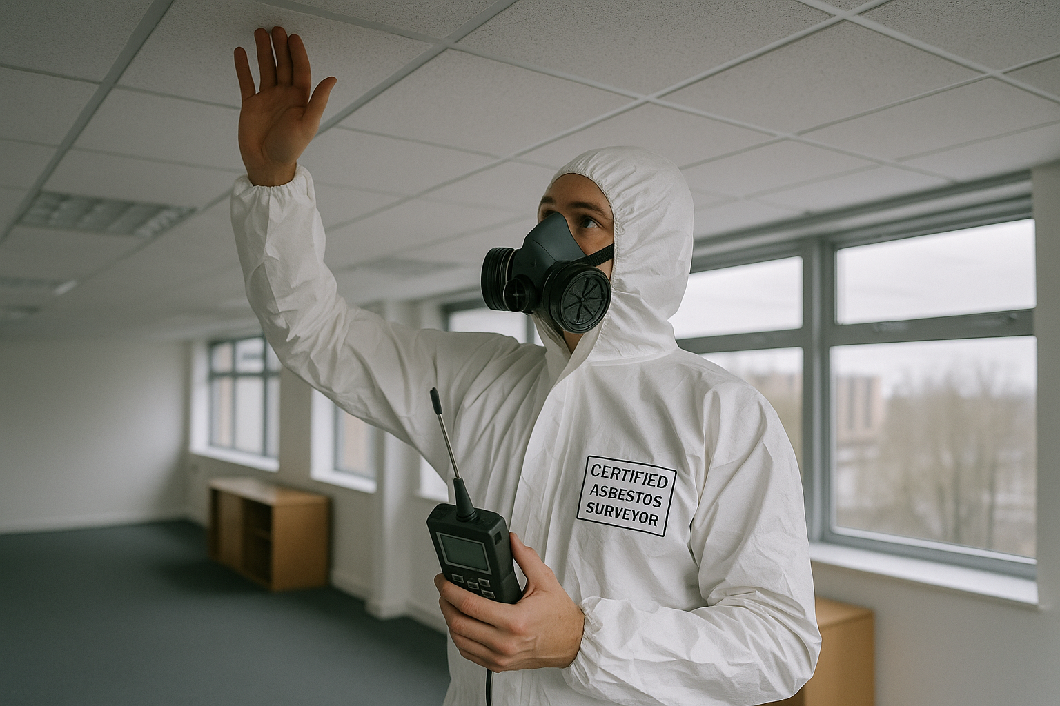 What type of construction materials may contain asbestos and pose a risk of exposure?