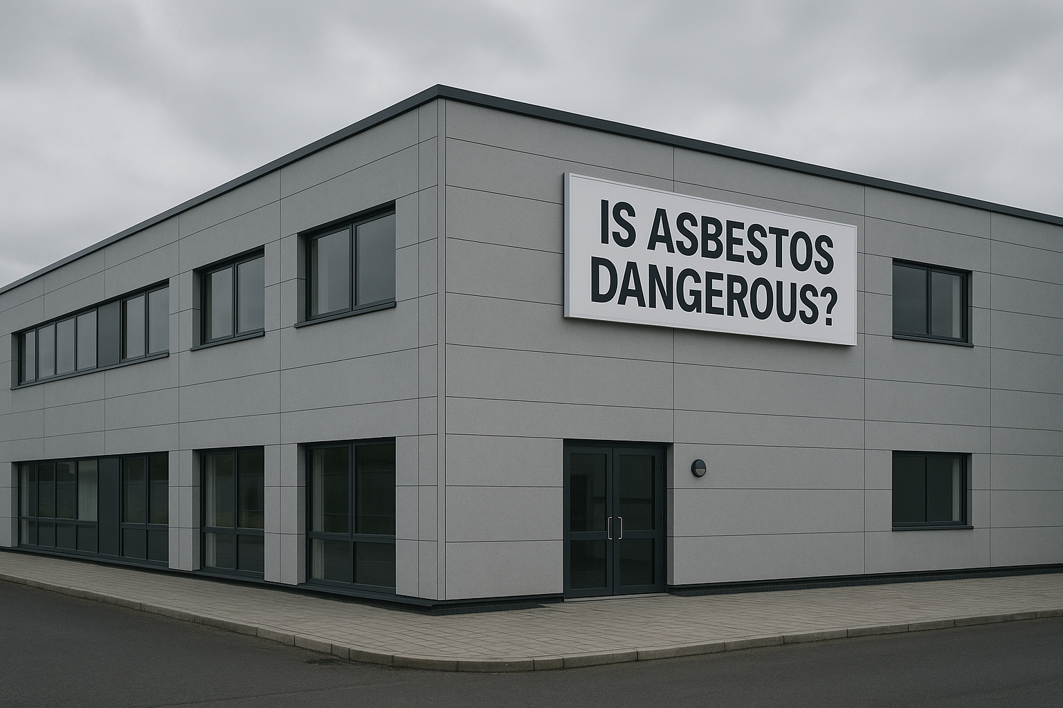 Is there a belief that asbestos poses no risk if left undisturbed?