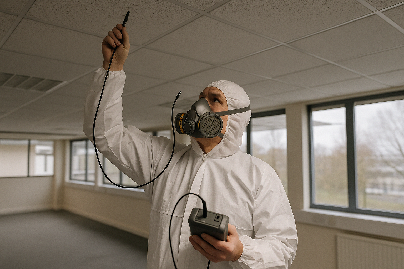 Are there any warning signs that a building may contain asbestos?