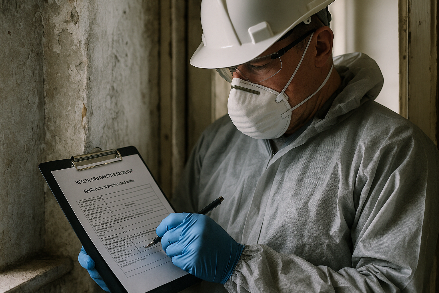 how should you contact the health and safety executive to notify them if you intend to undertake notifiable non-licensed work? - Are there any restrictions or regulation