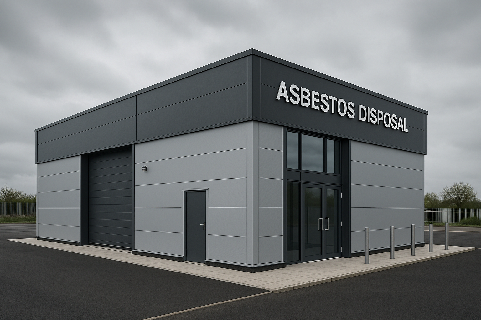 Is there a specific disposal method that is recommended for asbestos in the UK?