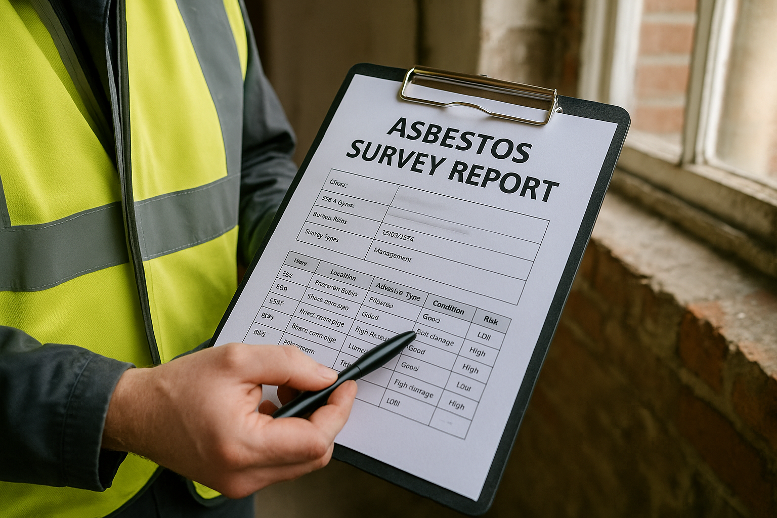 asbestos survey report - What information is included in an asbes