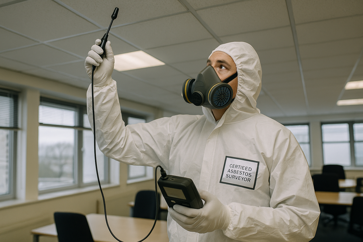 What training and certifications are necessary for conducting an asbestos survey?